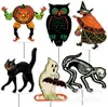 Halloween Nuevo Conjunto de Calabaza Bruja Señal de Jardín Decoración Exterior para Césped Jardín Señal de Suelo de Halloween