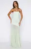 Vestido de Sirena Transparente con Retazos sin Tirantes, Modelo Nuevo 2026 para Mujer, Corte Ajustado, Vestido Largo Elegante, Transfronterizo
