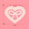Punto al por mayor bordado capítulo de bordado de amor pegatinas de tela corazón de melocotón hilo de algodón encaje soluble en agua encaje accesorios para ropa
