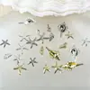Accesorios para Uñas Metal Serie Océano Estrella de Mar Caracola DIY Decoraciones para Uñas Portátiles Accesorios Accesorios para Uñas Artísticas del Océano