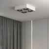 Lámpara empotrada minimalista ultrafina para sala de estar, lámpara sin cabezal, lámpara cuadrada de cuatro cabezales, foco antideslumbrante, lámpara inteligente