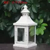 Luminária de Vento de Ferro Forjado Suporte para Velas Cauda Tratamento Único Suporte para Velas Americano Lanterna de Cavalo Portátil Retrô Decoração Suave
