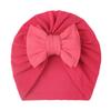 Gorro con nudo de mariposa doble para bebé recién nacido, estilo europeo y americano, fino, tipo turbante