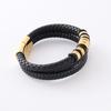 Pulsera de cuero tejido multicapa con hebilla magnética de acero inoxidable transfronteriza AML pulsera de moda pulsera al por mayor