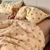 Algodón Puro de Grado A Hilo de Doble Capa Grado Materno e Infantil Juego de Ropa de Cama de Cuatro Piezas Sábana de Cama con Dibujos Animados Estilo de Dibujos Animados Estilo Pequeño Aroma