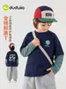 Celebra el Día Nacional 10% de descuento Camiseta Bebé Familia Dudu Ropa de Otoño Camiseta Base Antibacteriana para Exteriores Infantil Masculina