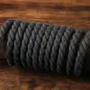 Cuerda Decorativa Gruesa de Cáñamo, Cuerda de Atar de Hilo de Algodón Colorido Envuelto en el Núcleo Hecho a Mano para Bricolaje, Cuerda Trenzada de Algodón, Cuerda Blanca Absorbente