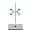 Soporte de Hierro de Laboratorio, Soporte de Titulación, Pinza Mariposa, Pinza para Vasos de Precipitado, Pinza Cruzada, Pinza para Matraz, Trípode de Hierro con Tres Anillos