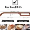 Sierra para pan de madera con mango herramienta para hornear cuchillo para cortar pan cortador de rebanadas de baguette tostada rebanadora