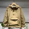 Carga de Primavera Ropa de Trabajo para Hombre Chaqueta con Capucha Grande Bolsillo con Cremallera Top Jersey Casual Suelto Chaqueta Moderna