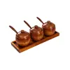 Madera de Azufaifo Vintage Hogar Nuevo Madera Maciza Cocina Salero Recipiente para Condimentos con Tapa Caja de Condimentos Recipiente Sellado con Cuchara Venta al por Mayor