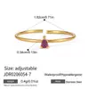 Anillo de Zircón Multicolor Jieding Acero de Titanio Sin Desvanecimiento Joyería para Manos Nicho de Gama Alta Accesorios Transfronterizos para Mujeres Acero Inoxidable Al Por Mayor