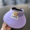 Chapéu de bebê verão infantil chapéu alto vazio grande chapéu de sol de canto para meninos e meninas protetor solar de viagem proteção UV