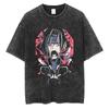 Camiseta de Verano para Hombre 2025 Lavada Camiseta Gráfica de Anime Naruto Camiseta de Manga Corta Harajuku Hip Hop Street