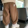 Pantalones para niño con forro polar Otoño e Invierno Pantalones casuales gruesos para niños Invierno Una pieza polar Cálido Pantalones de pana para bebé Modernos