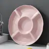 Plato de Frutas con Cinco Compartimentos, Sala de Estar Estilo Nórdico, Plato de Dulces Multicompartimento, Plato de Condimentos, Plato de Frutas Secas, Entrega al por Mayor de Platos de Frutas