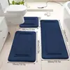 Juego de Alfombrillas de Piso de Felpa Coral con Diseño Geométrico Alfombrilla Antideslizante para Baño Alfombrilla Absorbente de Agua para Piso de Baño y Regadera Suministro Exclusivo Transfronterizo