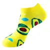 2026 Calcetines Nuevos para Hombre Primavera y Verano Delgados con Estampado de Frutas Calcetines Tobilleros Calcetines Bajos de Moda para Mujer Calcetines Absorbentes de Sudor Transfronterizos de Amazon
