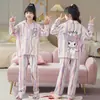 Pijama Nuevo para Niños Niños Primavera y Otoño Delgado Manga Larga Cardigan Dibujos Animados Adolescentes Ropa de Casa Se Puede Usar Fuera del Traje