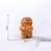 Micro-Paisagem Boneco de Pão de Gengibre Dançante de Natal Fofo Acessórios Decorativos DIY Fofos Enfeites de Carro para Desktop