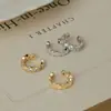 Aretes Faciales Hexagonales Casuales Sin Perforaciones, Pendientes de Gama Alta para Mujer, Pinzas para Cartílago Auricular Estilo Fresco, Retro Elegantes, Pendientes de Lujo Accesibles