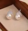 Elegantes Brincos de Coroa com Zircônia e Pérola Microcravejados, Brincos Retro de Luxo Leve de Alta Qualidade, Brincos Versáteis e Modernos no Estilo Lady
