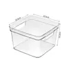 Caja de almacenamiento transparente a prueba de polvo de 4 piezas estilo japonés para estudiantes con tapa, portamascarillas, lata, ropa y otras baratijas, cesta de almacenamiento