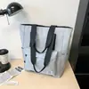 Bolso de Lona Casual Estilo Coreano para Hombre Bolso Tote Simple Estudiante Gran Capacidad Bolso Casual Bolso de Hombro