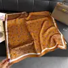 Lenço Estampado Imitação de Seda Retrô Castanha de Caju de Luxo Leve, Xale de Alta Qualidade, Lenço de Pescoço com Proteção Solar, Lenço de Cabeça, Lenço