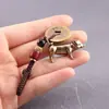Adorno de Escritorio de Cerdo de Latón Vintage, Amuleto de Cerdo del Zodiaco, Colgante, Pequeña Cerámica de Bronce Antigua Varios al por Mayor