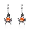 Brincos Europeus e Americanos Exagerados de Caveira de Aranha Ideias de Presente de Halloween Brincos Divertidos de Fantasma Morcego Brincos