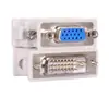 Adaptador de metal con tornillo DVI a VGA DVI24 +5 a VGA 15p interfaz macho a hembra tarjeta gráfica monitor