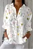 Camisa Feminina Europeia e Americana Moda Manga Três Quartos Impressão Digital 3D Venda Quente Fornecedor de Fábrica Moda Casual Multicor