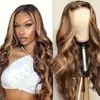 Comercio Exterior Transfronterizo Moda Europea y Americana Peluca Borgoña Más Vendida Encaje Frontal 13*4 Cabello Largo Rizado Ondulado Grande Peluca Completa para la Cabeza