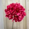 Hortensia artificial individual transfronteriza para decoración de bodas, decoración de arco de escenario de hotel, flores artificiales
