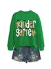 JARDÍN DE INFANCIA Lazo Amazon eBay Sitio Independiente Moda Casual Elegante Mujer Cuello Redondo Otoño Invierno