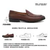 Zapatos Mocasín Estilo Británico con Patrón de Cocodrilo para Primavera y Otoño 2025 Zapatos de Cuero Casual de Negocios Zapatos sin Cordones para Conducir para Hombre