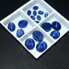 Cabujón Oval Azul de Zafiro Estrella de Fondo Plano Piedra Suelta Zafiro Estrella Joyería DIY Anillo Accesorio Piedra