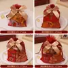 Bolsa de dulces para boda bolsa de dulces de satén impresa para boda bolsa de dulces de moda red bolsa de dulces de mano regalo de mano bolsa de dulces portátil de alta gama venta al por mayor
