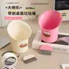 Papelera de escritorio patentada con forma de altavoz grande para oficina, multifuncional con cepillo, apertura grande para limpiar residuos