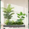 Combinação Paisagística de Plantas Artificiais Verdes Estilo Tropical com Vasos para Escadas Internas e Varandas, Plantas Verdes Grandes para Decoração de Casa, Sem Manutenção