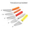 Fornecimento Direto da Fábrica Ferramentas Atacado Pá de Bolo Cabo Colorido Faca de Pizza Cozinha DIY Assar Aço Inoxidável Pá de Pizza