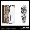 Pegatinas de Tatuaje Herbales de Brazo Completo Transfronterizas, Impermeables, de Larga Duración, No Reflectantes, Diseños de Tatuajes Realistas para Manos, Brazo de Flores, Brazo de Flor de Cerezo, Estilo Tradicional