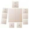 G60 nuevo panel de enchufe de toro dorado poco profundo ultradelgado pared 86 interruptor de control dual oculto multicontrol venta al por mayor 5 agujeros