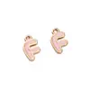 26 Colgantes Asimétricos de Aleación con Goteo de Aceite Letra Inglesa P Colgantes para Pulsera Hecha a Mano DIY Cadena de Teléfono Móvil Accesorios de Joyería