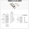 HFU02-40/HFU52-40 aço inoxidável sucção magnética positiva fecho de sucção de porta forte gabinete de chapa metálica fecho magnético resistente ao calor