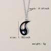 Venta caliente transfronteriza Europea y Americana AliExpress celebridad de Internet colgante de pez taiji yin yang para pareja novias collar de acero inoxidable