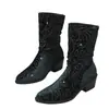 Comercio electrónico transfronterizo, talla grande, nueva colección otoño/invierno 2026, botines de tacón grueso para mujer, estilo europeo y americano, modernos y casuales, botas de moda versátiles