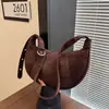 Bolsa de ombro com estampa de leopardo estilo coreano para mulheres, novo modelo de verão 2026, bolsa de ombro único cruzada retrô e única de alta aparência