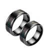 Acero de titanio nicho europeo y americano transfronterizo sensible a la temperatura cambio de color anillo de temperatura frío para hombre de acero inoxidable que no se decolora